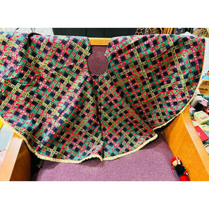Vintage handmade tree skirt double sided
